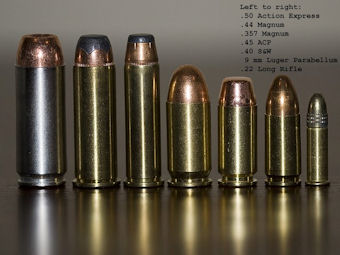 What are some ways to determine the caliber size of a bullet?