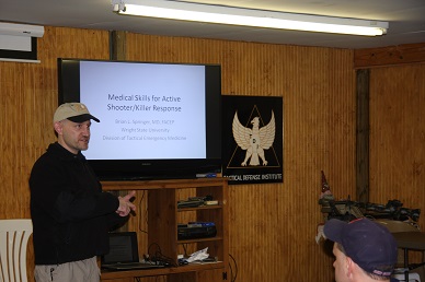 Dr. Brian Springer lectures on Tactical Combat Casualty Care (TCCC)