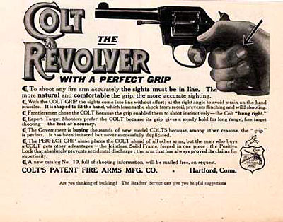 Colt Revolver Ad from 1910